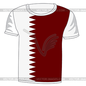 T-shirt flag Qatar - vector clip art