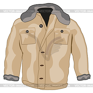 Jacket male winter - vector image