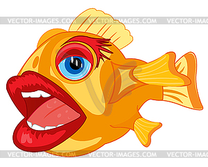 Comic fish crock - vector clipart