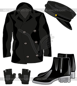 Coat and footwear - vector image