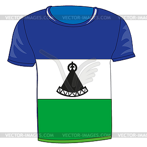 T-shirt sign Lesotho - vector clipart