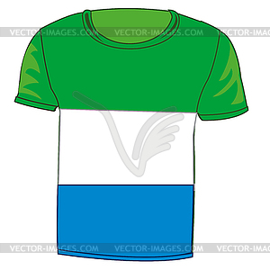 T-shirt flag Sierra - Leone - vector clipart / vector image