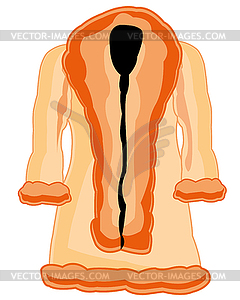 Winter feminine fur coat - vector clip art