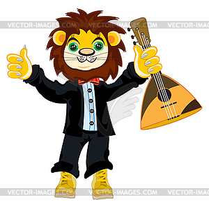 Lion in suit - vector clip art