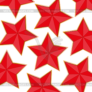 Red star pattern - vector image