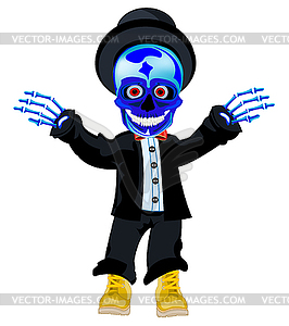 Skeleton in suit - vector clipart / vector image