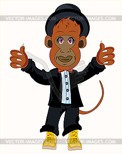 Ape in suit - vector image