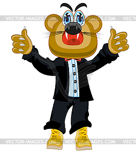 Monster in suit - vector image