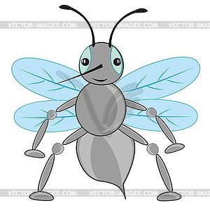 Cartoon insect fly - vector clipart / vector image