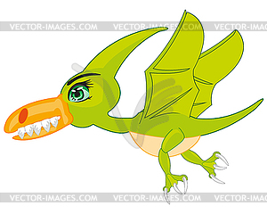 Prehistorical animal bird pterodactyl.Ravenous - vector clip art