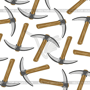 Worker instrument pickax pattern - vector clipart