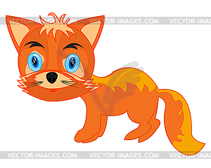 Wildlife fox is insulated - vector image