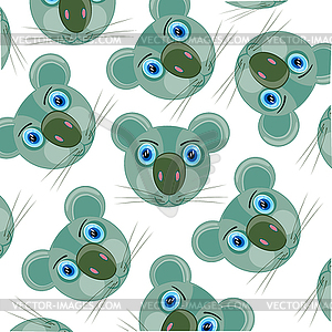 Cartoon animal koala decorative pattern - vector clipart