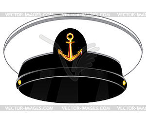 Service cap of sea captain - vector clipart