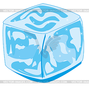 Cube ice for cooling is insulated - vector clipart