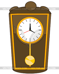 Old come watch with pendulum - vector clip art