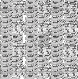 Decorative pattern of iron twig of armature - white & black vector clipart