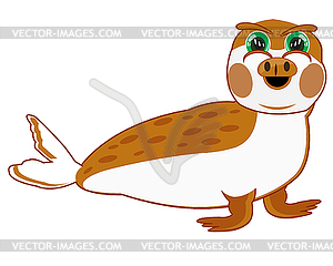 Cartoon seal is insulated - vector image