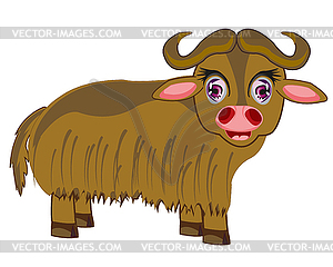 Arctic animal musk ox - vector clipart