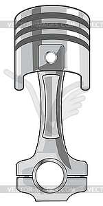 Detail of car piston of motor - vector clipart