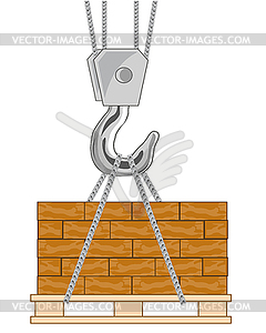 Крюк разгрузки кирпича - изображение в векторном формате