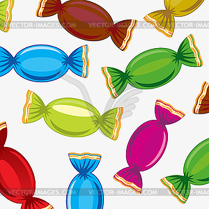 Sweetmeats caramel in cover colour pattern - vector clip art
