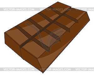 Bar of chocolate is insulated - vector clip art