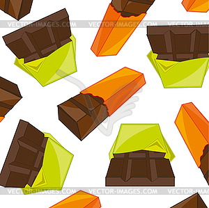 Chocolate bar pattern is insulated - vector clipart