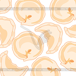 Meat dumplings decorative pattern - color vector clipart