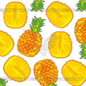 Decorative pattern of fruit pineapple - vector image