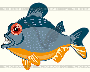 Fish piranhas is insulated - vector clipart