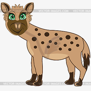 Animal hyena is insulated - vector image