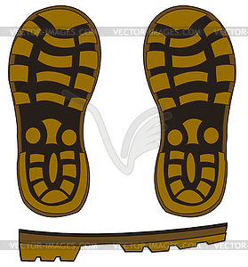 Sole shoe is insulated - vector clip art