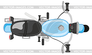 Тип мотоцикла сверху изолирован - векторный клипарт / векторное изображение