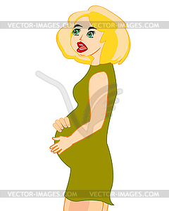 Pregnant girl - vector image