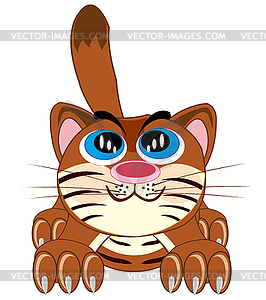 Мультяшный кошка - векторное изображение EPS