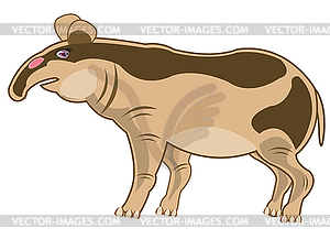 Animal tapir is insulated - vector clipart