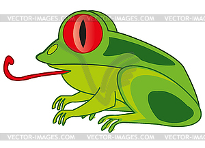 Cartoon animal frog is insulated - vector image