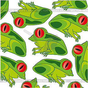Cartoon of frog decorative pattern - vector image