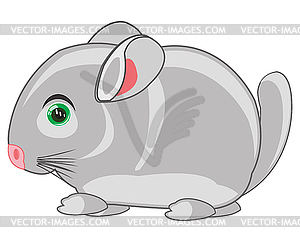 Cartoon fur-bearing animal chinchillas - vector clipart