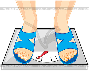 Legs on weight is insulated - vector clipart