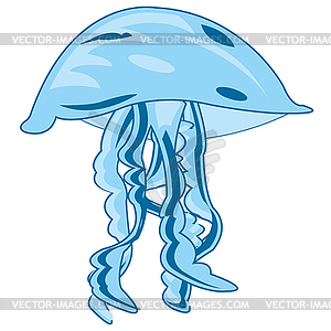 Shellfish medusa is insulated - vector image