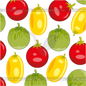 Colorful decorative pattern of tomato varied sort - vector clipart / vector image