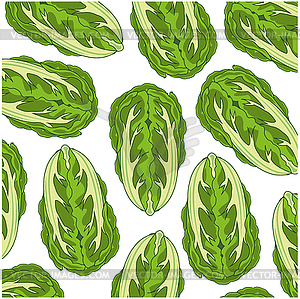 Cabbage of sort peking decorative pattern - vector clip art