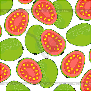 Fruit guava pattern is insulated - vector clipart