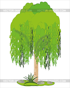 Tree osier is insulated - vector clipart