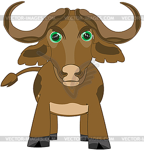 Animal buffalo is insulated - vector image