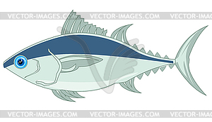 Fish tunny is insulated - vector clipart