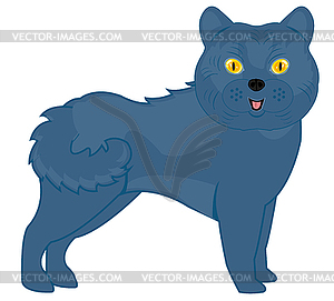 Cartoon of british cat - vector clipart