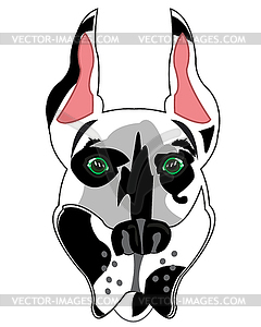 Mug of dog spotted doberman - vector clipart